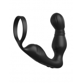 Черный вибростимулятор простаты с эрекционным кольцом Ass-Gasm Pro P-Spot Milker - Pipedream - в Нижнем Новгороде купить с доставкой