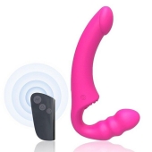Розовый безремневой страпон Straples Strap-On Dildo - Erokay - купить с доставкой в Нижнем Новгороде