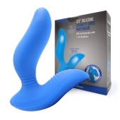 Синий вибромассажер простаты 3,5’’ Curve P-spot Massager - 12 см. - Erokay - в Нижнем Новгороде купить с доставкой