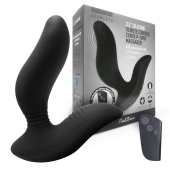 Черный вибромассажер простаты 3,5’’ Remote Control Curve P-spot Massager - 12 см. - Erokay - в Нижнем Новгороде купить с доставкой