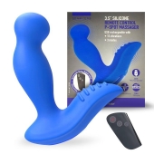 Синий вибромассажер простаты 3,5’’ Remote Control P-spot Massager - 12,5 см. - Erokay - в Нижнем Новгороде купить с доставкой