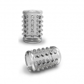 Прозрачная насадка на пенис с шишечками STAY HARD COCK SLEEVE 02 CLEAR - Blush Novelties - в Нижнем Новгороде купить с доставкой