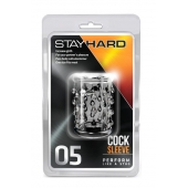 Прозрачная насадка с капельками STAY HARD COCK SLEEVE 05 CLEAR - Blush Novelties - в Нижнем Новгороде купить с доставкой