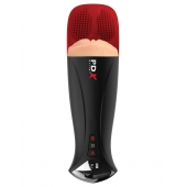 Телесный мастурбатор-вагина в черной колбе с вибрацией Fuck-O-Matic Pro XL - Pipedream - в Нижнем Новгороде купить с доставкой