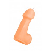 Оранжевая свеча в форме пениса - 47 гр. - Pecado - купить с доставкой в Нижнем Новгороде