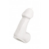 Белая свеча в форме пениса - 47 гр. - Pecado - купить с доставкой в Нижнем Новгороде