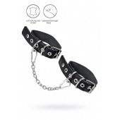 Черные оковы из одного ремешка с люверсами - Pecado - купить с доставкой в Нижнем Новгороде