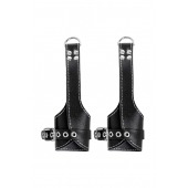 Черные подвесы с белой строчкой - Pecado - купить с доставкой в Нижнем Новгороде