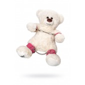 Бондажный набор: белый мишка с розовыми оковами и наручниками - Pecado - купить с доставкой в Нижнем Новгороде