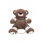 Бондажный набор: бурый мишка с белыми оковами и наручниками - Pecado - купить с доставкой в Нижнем Новгороде