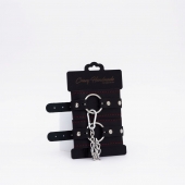 Черно-красные кожаные оковы - Crazy Handmade - купить с доставкой в Нижнем Новгороде