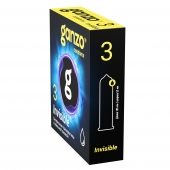 Супертонкие презервативы Ganzo Invisible - 3 шт. - Ganzo - купить с доставкой в Нижнем Новгороде