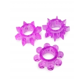 Набор из 3 лиловых эрекционных колец различной формы - Erowoman-Eroman - в Нижнем Новгороде купить с доставкой