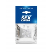 Прозрачное эластичное эрекционное кольцо с 6 шариками - Sex Expert - в Нижнем Новгороде купить с доставкой