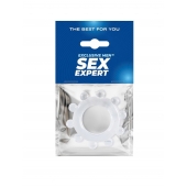 Прозрачное эрекционное кольцо со стимулирующими шариками - Sex Expert - в Нижнем Новгороде купить с доставкой