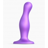 Фиолетовая насадка Strap-On-Me Dildo Plug Curvy size M - Strap-on-me - купить с доставкой в Нижнем Новгороде