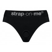 Черные трусики для насадок Heroine Lingerie Harness - size XL - Strap-on-me - купить с доставкой в Нижнем Новгороде