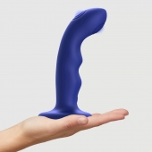 Синяя насадка-стимулятор Strap-On-Me Tapping Dildo Wave - Strap-on-me - купить с доставкой в Нижнем Новгороде