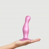 Розовая насадка Strap-On-Me Dildo Plug Curvy size M - Strap-on-me - купить с доставкой в Нижнем Новгороде