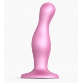 Розовая насадка Strap-On-Me Dildo Plug Curvy size M - Strap-on-me - купить с доставкой в Нижнем Новгороде