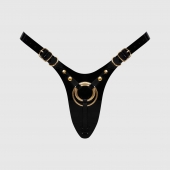 Черный пояс для фиксации насадок Strap-On-Me Leatherette Harness Fabulous - Strap-on-me - купить с доставкой в Нижнем Новгороде