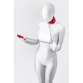 Красный ошейник с подкладкой из меха - ToyFa - купить с доставкой в Нижнем Новгороде