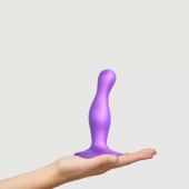 Фиолетовая насадка Strap-On-Me Dildo Plug Curvy size S - Strap-on-me - купить с доставкой в Нижнем Новгороде