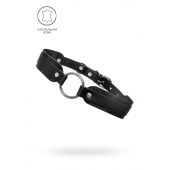 Черный кожаный чокер-ошейник со скруглёнными углами - Pecado - купить с доставкой в Нижнем Новгороде