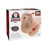 Телесный мастурбатор с вибрацией Double Pounder Vibrating Squeeze Stroker - Pipedream - в Нижнем Новгороде купить с доставкой