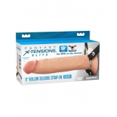 Телесный пустотелый фаллопротез 9’’ Hollow Silicone Strap-On - 24,1 см. - Pipedream - купить с доставкой в Нижнем Новгороде