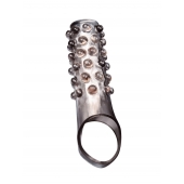 Дымчатая насадка на пенис с выпуклостями - 11 см. - Sex Expert - в Нижнем Новгороде купить с доставкой