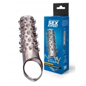 Дымчатая насадка на пенис с шипами и выпуклостями - 12 см. - Sex Expert - в Нижнем Новгороде купить с доставкой