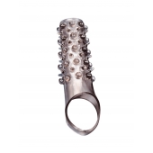 Дымчатая насадка на пенис с шипами и выпуклостями - 12 см. - Sex Expert - в Нижнем Новгороде купить с доставкой