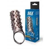 Дымчатая насадка на пенис с шипами и выпуклостями - 12,5 см. - Sex Expert - в Нижнем Новгороде купить с доставкой