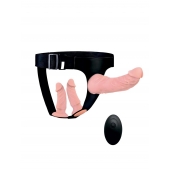 Женский страпон с 3 насадками и вибрацией - Erowoman-Eroman - купить с доставкой в Нижнем Новгороде