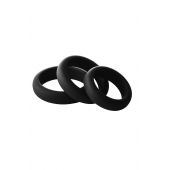 Набор из 3 черных эрекционных колец Smooth Silicone Cockring Pack - Dream Toys - в Нижнем Новгороде купить с доставкой