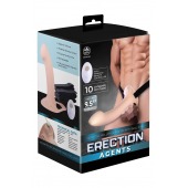Телесный полый страпон с вибрацией Erection Agents - 24,1 см. - NMC - купить с доставкой в Нижнем Новгороде