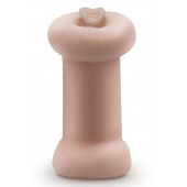 Телесный люминесцентный двусторонний мастурбатор Tasha - Blush Novelties - в Нижнем Новгороде купить с доставкой