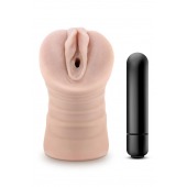 Телесный мастурбатор-вагина Ayumi с вибрацией - Blush Novelties - в Нижнем Новгороде купить с доставкой