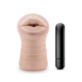 Телесный мастурбатор-ротик Nicole Vibrating Masturbator - Blush Novelties - в Нижнем Новгороде купить с доставкой