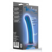 Синяя насадка с гладкой поверхностью Surrender 5.75 Inch Intermediate Pegging Dildo - 14,6 см. - Blush Novelties - купить с доставкой в Нижнем Новгороде