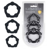 Набор из 3 эрекционных колец Beaded Silicone Cockring Set - Shots Media BV - в Нижнем Новгороде купить с доставкой