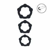 Набор из 3 эрекционных колец Beaded Silicone Cockring Set - Shots Media BV - в Нижнем Новгороде купить с доставкой