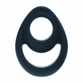 Черное эрекционное кольцо Double Ergo Silicone Cockring - Shots Media BV - в Нижнем Новгороде купить с доставкой