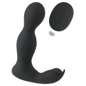 Черная анальная пробка с вибрацией, вращением и пультом ДУ RC Butt Plug with 2 Functions - Orion - в Нижнем Новгороде купить с доставкой