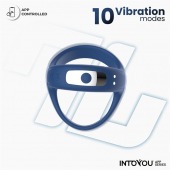 Синее интерактивное эрекционное виброкольцо Rank - Intoyou - в Нижнем Новгороде купить с доставкой