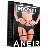 Черные стрепы на бёдра Aneir - Intoyou - купить с доставкой в Нижнем Новгороде