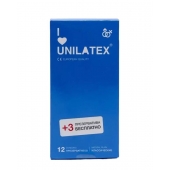 Классические презервативы Unilatex Natural Plain - 12 шт. + 3 шт. в подарок - Unilatex - купить с доставкой в Нижнем Новгороде