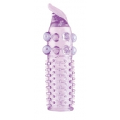 Гелевая фиолетовая насадка с шариками, шипами и усиком - 11 см. - Toyfa Basic - в Нижнем Новгороде купить с доставкой Гелевая фиолетовая насадка с шариками, шипами и усиком - 11 см. - Toyfa Basic - в Нижнем Новгороде купить с доставкой