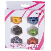 Набор из 6 разноцветных эрекционных колец - Toyfa Basic - в Нижнем Новгороде купить с доставкой
